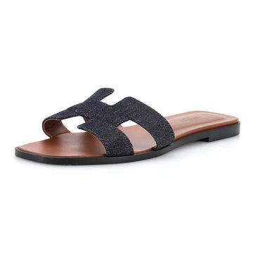 Hermes Women's Oran Sandals Denim