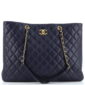 Chanel Classic CC Shopping Tote Quilted Calfskin Large