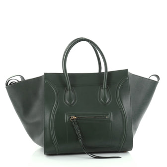 Celine Phantom Handbag Smooth Leather Medium Green 2570801