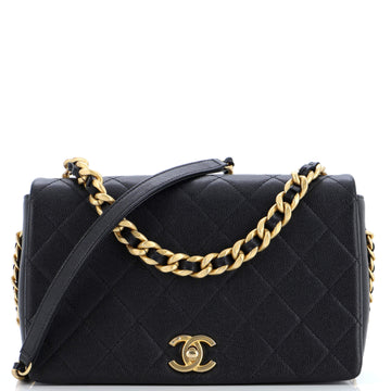Chanel Fashion Therapy Full Flap Bag Quilted Caviar Medium