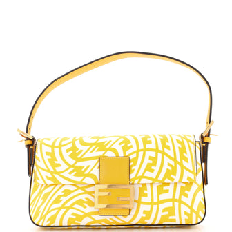 Fendi Baguette 1997 Bag Vertigo Zucca Coated Canvas