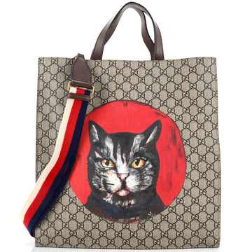 Gucci Convertible Soft Open Tote Printed GG Coated Canvas Tall