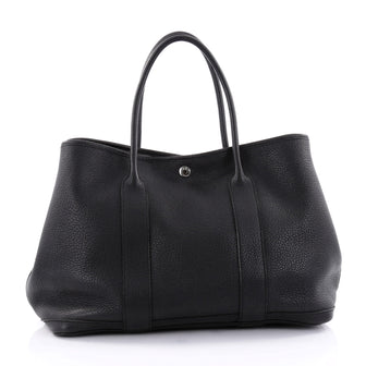 Hermes Garden Party Tote Leather 36 Black 2570902