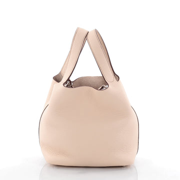Hermes Picotin Handbag Clemence PM Neutral 2571004