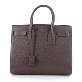 Saint Laurent Sac de Jour Handbag Leather Small Gray 2571304