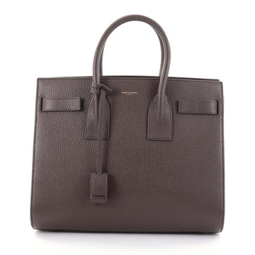 Saint Laurent Sac de Jour Handbag Leather Small Gray 2571304