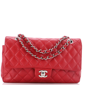 Chanel Classic Double Flap Bag Quilted Caviar Medium