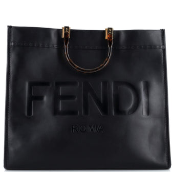 Fendi Sunshine Shopper Tote Leather Large