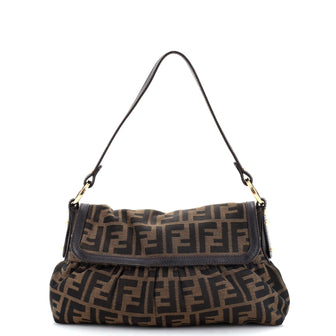 Fendi Chef Flap Bag Zucca Canvas Small