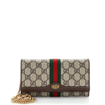 Gucci Ophidia Chain Wallet GG Coated Canvas