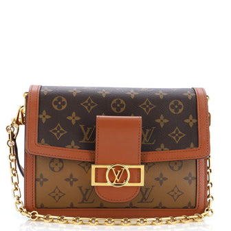 Louis Vuitton Dauphine Shoulder Bag Reverse Monogram Canvas MM