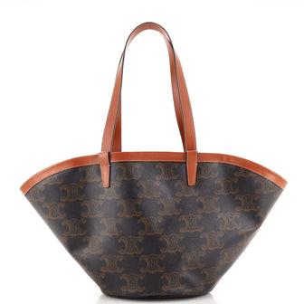 Celine Couffin Bag Triomphe Coated Canvas Medium