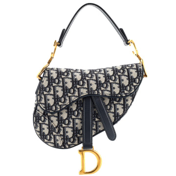 Christian Dior Saddle Handbag Oblique Canvas Mini