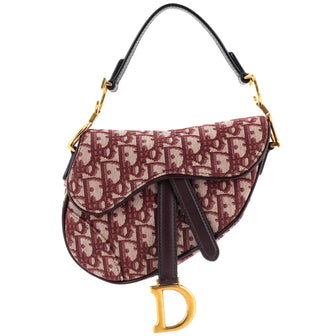Christian Dior Saddle Handbag Oblique Canvas Mini