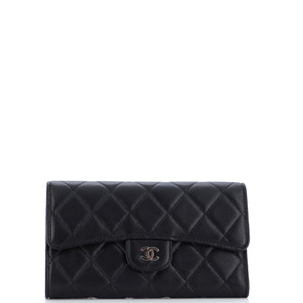 Chanel L-Flap Wallet Quilted Lambskin Long