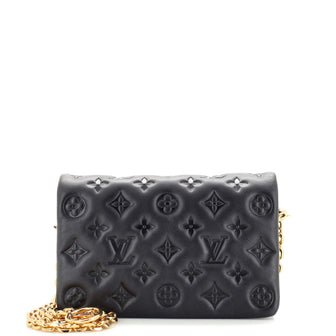 Louis Vuitton Coussin Pochette Monogram Embossed Lambskin