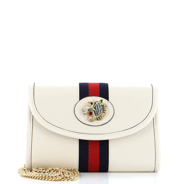 Gucci Rajah Web Chain Shoulder Bag Leather Mini