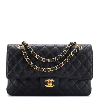 Chanel Classic Double Flap Bag Quilted Caviar Medium