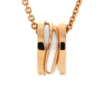 Bvlgari B.Zero1 Pendant Necklace 18K Rose Gold and Ceramic