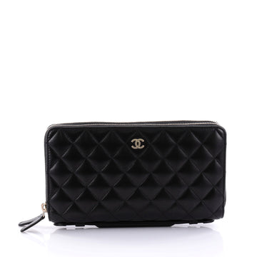 Chanel Handle Zip Around Organizer Wallet Quilted 2575401