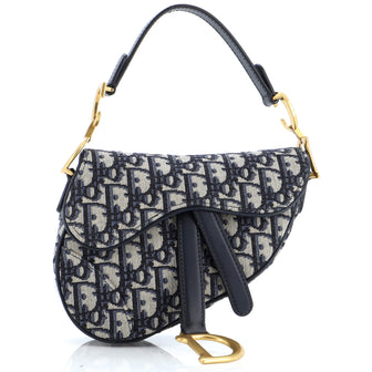 Christian Dior Saddle Handbag Oblique Canvas Mini