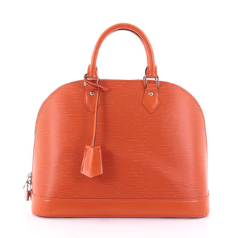 Louis Vuitton Alma Handbag Epi Leather MM Orange 2575601