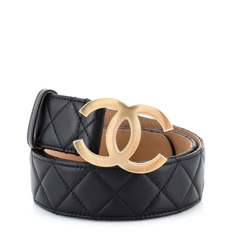 Chanel CC Belt Quilted Lambskin Wide
