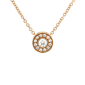 Tiffany & Co. Circlet Pendant Necklace 18K Rose Gold with Diamonds Mini