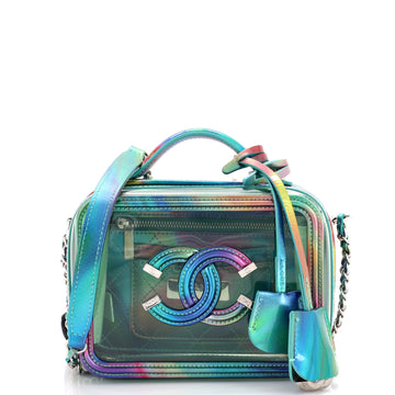 Chanel Filigree Vanity Case PVC with Lambskin Small