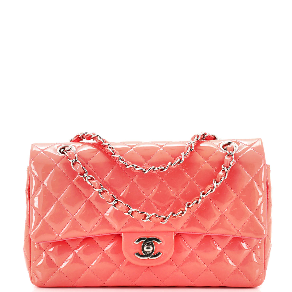 Classic Double Flap Bag Quilted Patent Medium ...