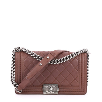Chanel Stitch Boy Flap Bag Quilted Calfskin Old Medium 2576403