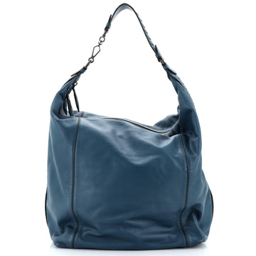Bottega Veneta Zip Hobo Leather with Intrecciato Medium