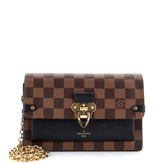 Louis Vuitton Vavin Chain Wallet NM Damier with Leather