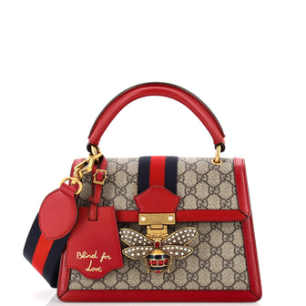 Gucci Queen Margaret Top Handle Bag GG Coated Canvas Small