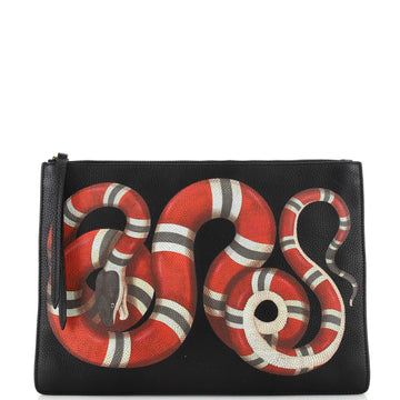 Gucci Messenger Bag Snake Printed Leather Medium