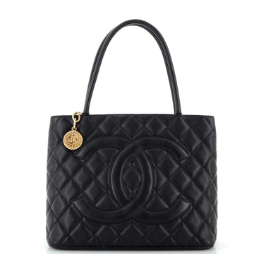 Chanel Medallion Tote Quilted Caviar