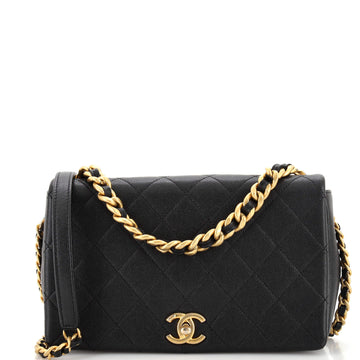 Chanel Fashion Therapy Full Flap Bag Quilted Caviar Medium