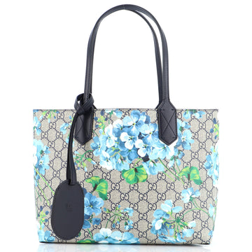 Gucci Reversible Tote (Outlet) Blooms Print GG Coated Canvas Small