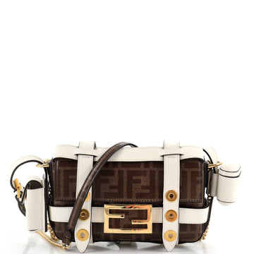 Fendi Baguette Cage Bag Zucca Coated Canvas and Leather Mini