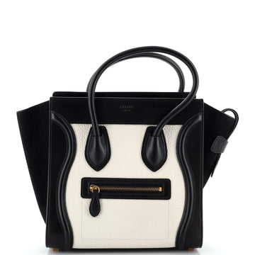 Celine Bicolor Luggage Bag Leather Micro