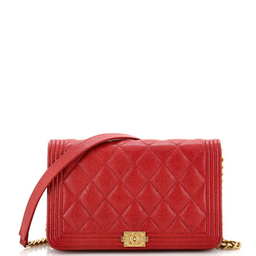 Chanel Boy Wallet on Chain Quilted Caviar