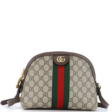 Gucci Ophidia Dome Shoulder Bag GG Coated Canvas Small