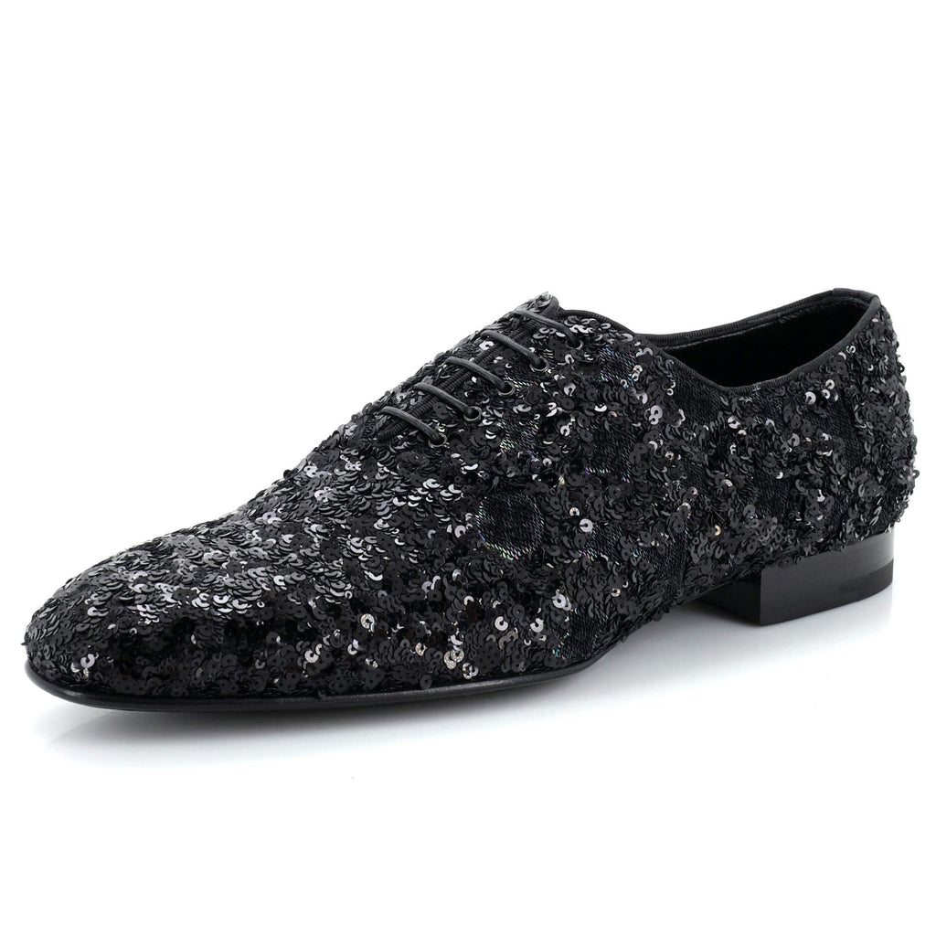 Louis Vuitton Men's Richelieu Shoes Sequins Black 25768993