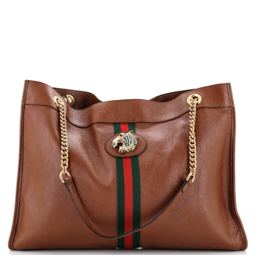 Gucci Rajah Chain Tote Leather Large