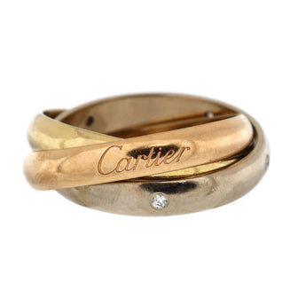 Cartier 5 Diamond Trinity Ring 18K Tricolor Gold