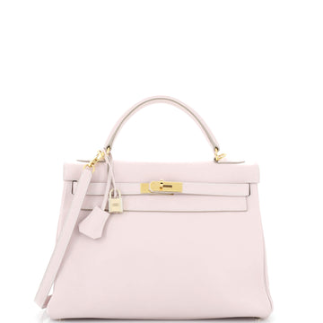 Hermes Kelly Handbag Pink Swift with Gold Hardware 32
