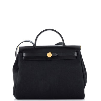 Hermes Herbag Toile and Leather PM