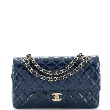Chanel Classic Double Flap Bag Quilted Patent Medium