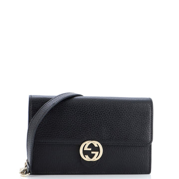Gucci Interlocking Wallet on Chain (Outlet) Leather