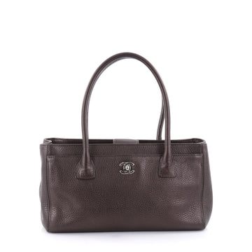 Chanel Cerf Executive Tote Leather Small Gray 2578003
